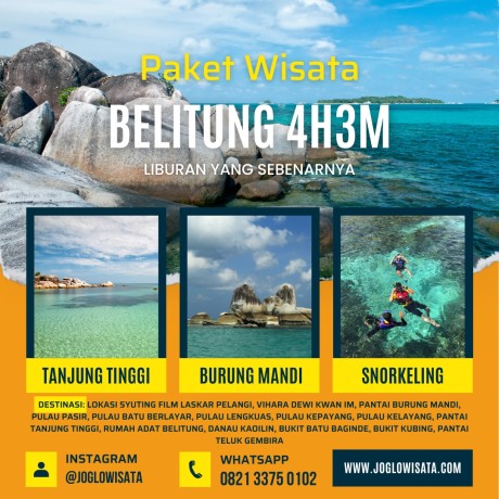 Paket Wisata Belitung 4 Hari 3 Malam