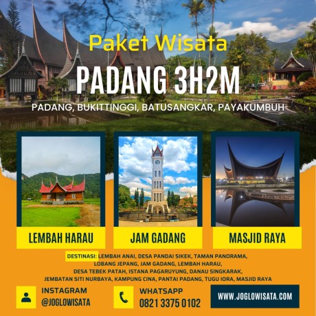 Paket Wisata Padang 3 Hari 2 Malam