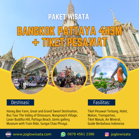 Paket Wisata Bangkok Pattaya 4 Hari 3 Malam