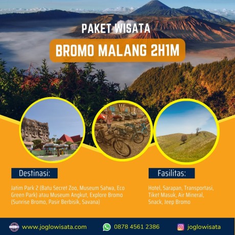 Paket Wisata Bromo Batu Malang 2 Hari 1 Malam (A)