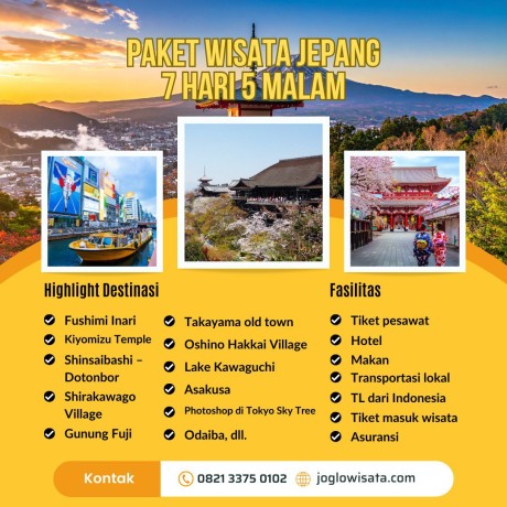 Paket Wisata Jepang 7 Hari 5 Malam