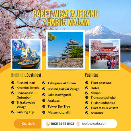 Paket Wisata Jepang 7 Hari 5 Malam
