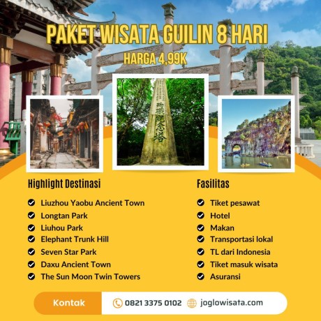 Paket Wisata Guilin China 8 Hari 6 Malam