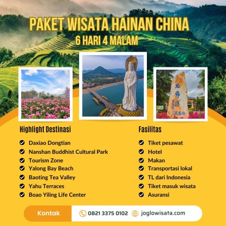 Paket Wisata Hainan China 6 Hari 4 Malam