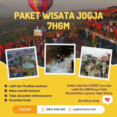 Paket Wisata Jogja 7 Hari 6 Malam