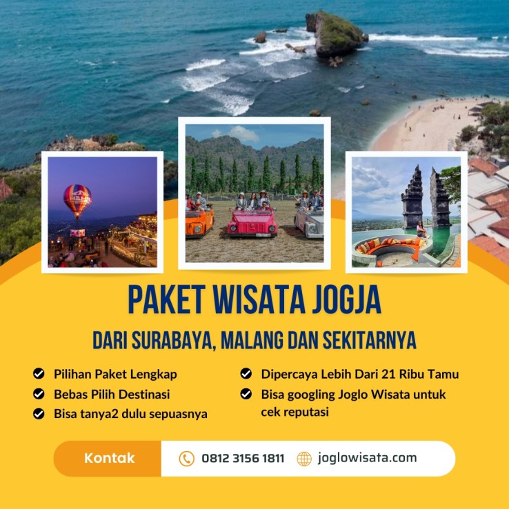 Paket Wisata Jogja Dari Surabaya & Malang Yang Cocok Untuk Liburan Keluarga Dan Rombongan