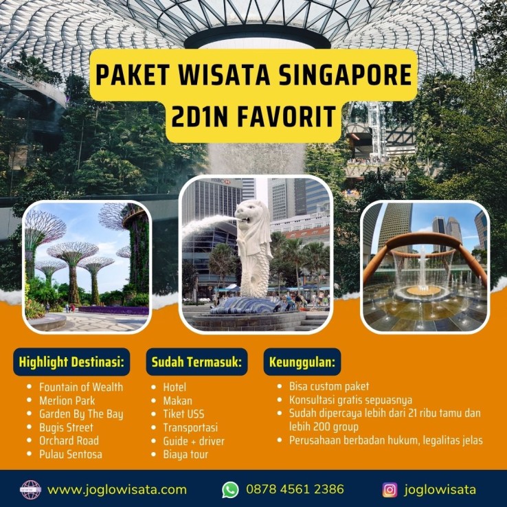 Paket Wisata Singapore 2 Hari 1 Malam Favorit