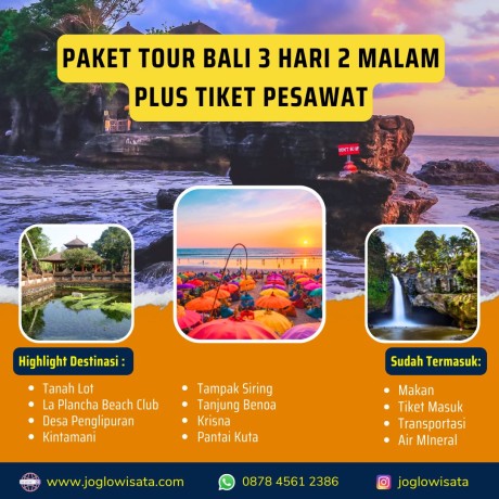 Paket Tour Bali 3 Hari 2 Malam Plus Tiket Pesawat