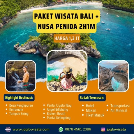 Paket Wisata Bali + Nusa Penida 2 Hari 1 Malam
