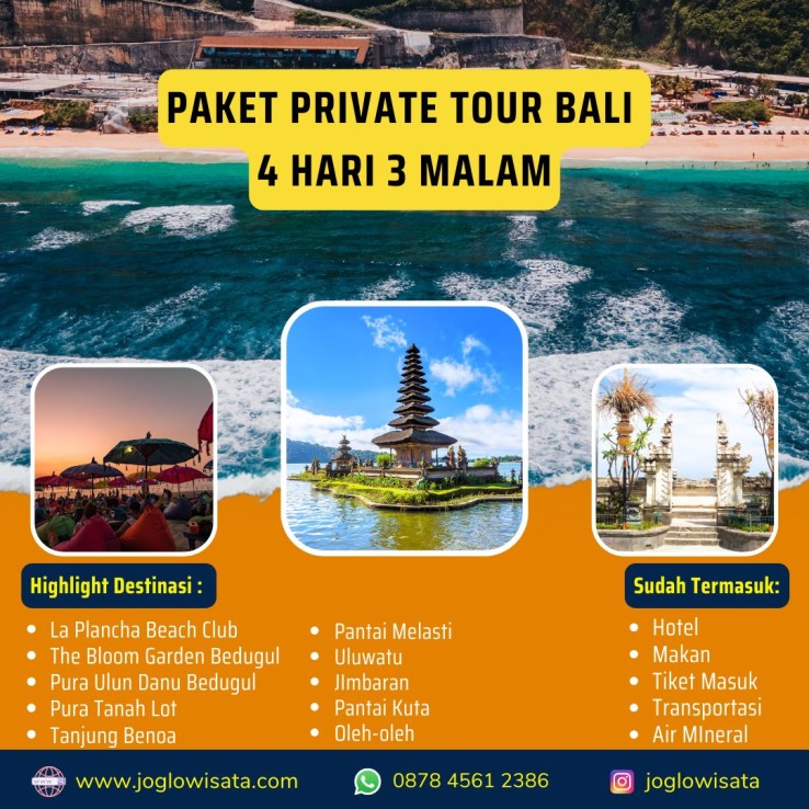 Paket Private Tour Bali 4 Hari 3 Malam
