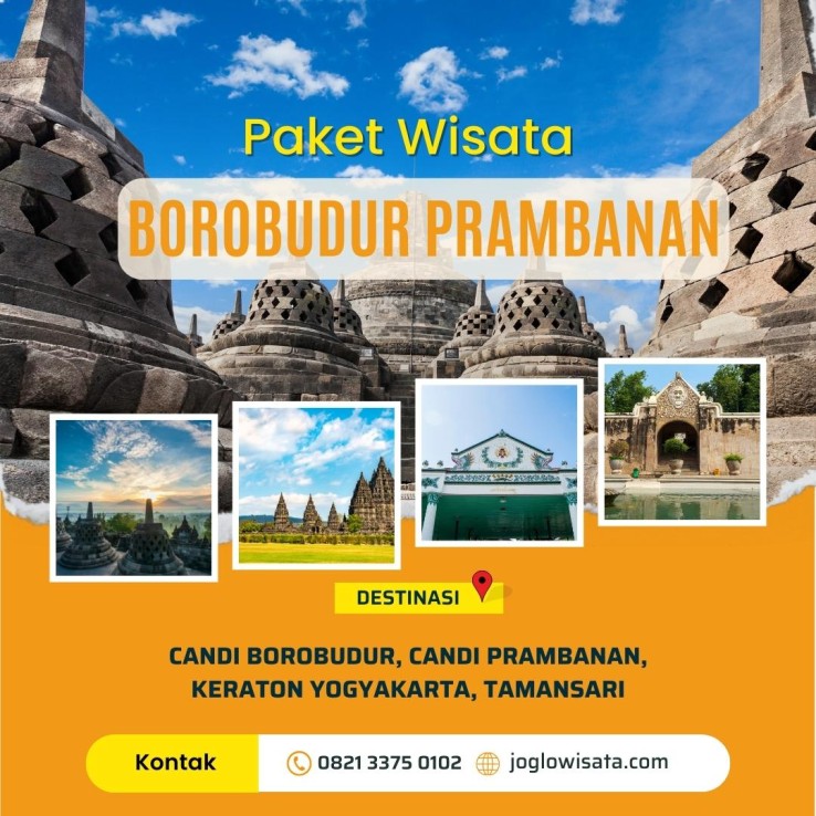 Paket Wisata Borobudur, Prambanan, Ratu Boko