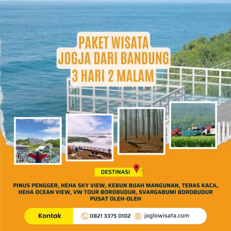 Paket Wisata Jogja 3 Hari 2 Malam dari Bandung