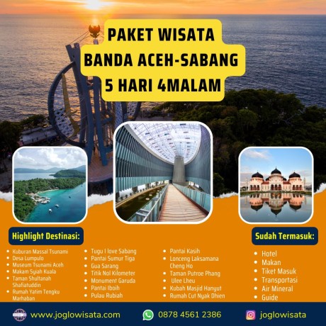 Paket Wisata Aceh 5 Hari 4 Malam
