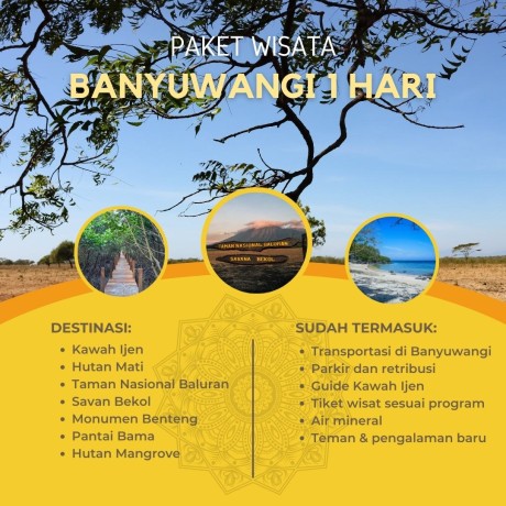 Paket Wisata Banyuwangi 1 Hari (Open Trip)