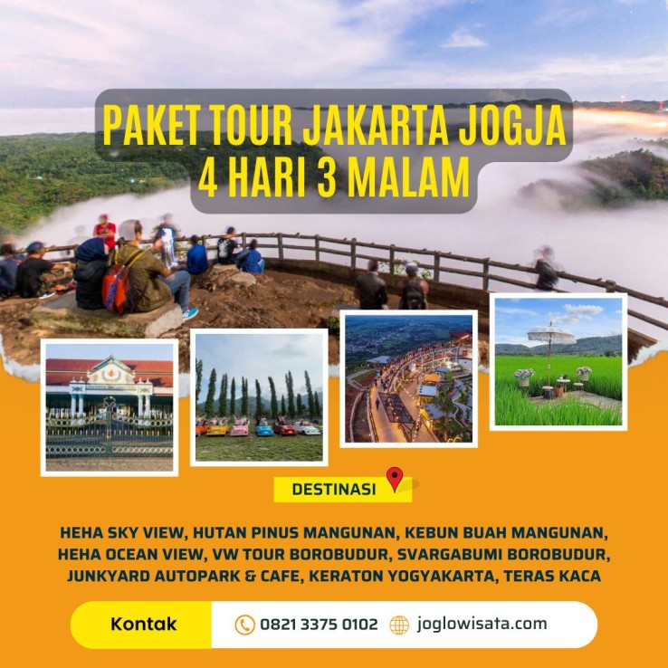 Paket Tour Jakarta Jogja 4 Hari 3 Malam