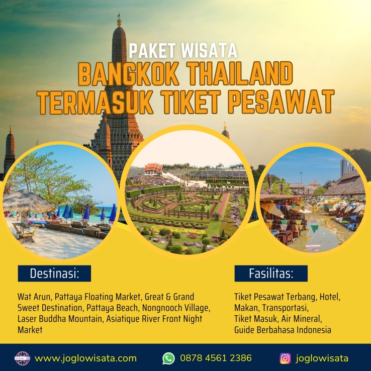 Paket Wisata Bangkok Thailand Termasuk Tiket Pesawat