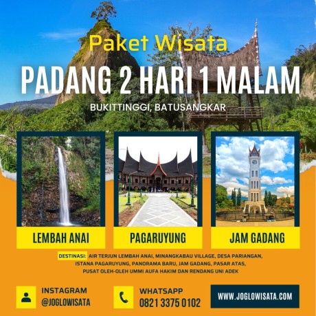 Paket Wisata Padang 2 Hari 1 Malam