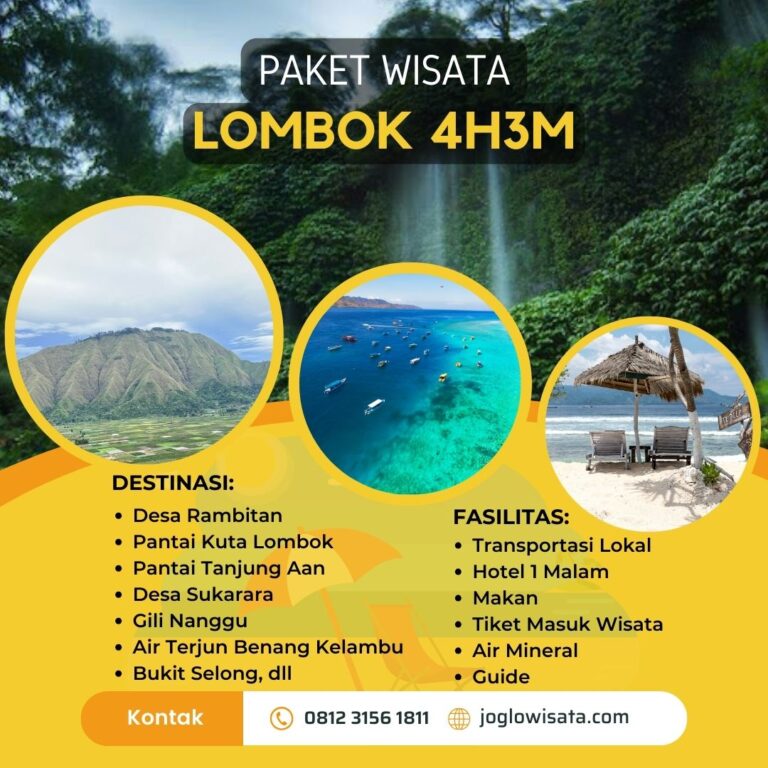 Paket Wisata Lombok 4 Hari 3 Malam