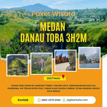 Paket Wisata Medan dan Danau Toba 3 Hari 2 Malam