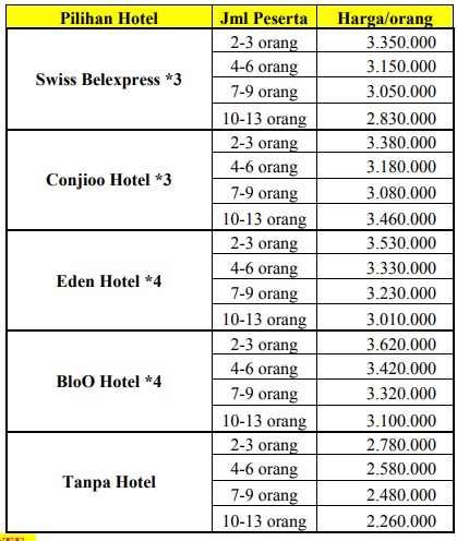 harga paket wisata bali 4h3m fullboard