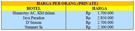 harga paket wisata karimunjawa 4h3m