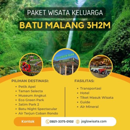 Paket Wisata Keluarga Batu Malang 3 Hari 2 Malam