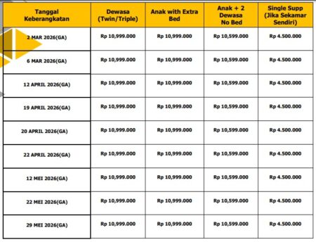 harga paket wisata korea 5h4m