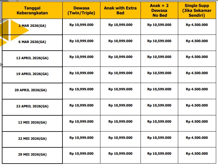 harga paket wisata korea 5h4m