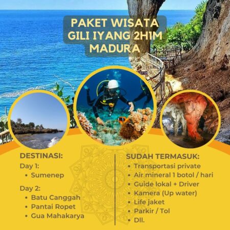 Paket Wisata Gili Iyang 2H1M Madura