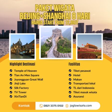 paket wisata beijing+shanghai 8 hari