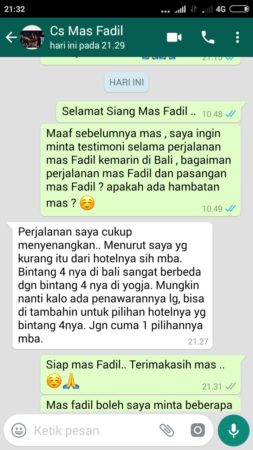 Testimoni Tour Bali