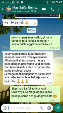 Testimoni Tour Bali