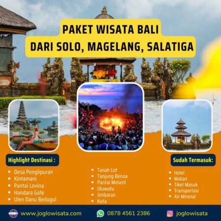 Paket Wisata Bali Dari Solo, Magelang, Salatiga