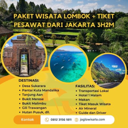 Paket Wisata Lombok Termasuk Tiket Pesawat dari Jakarta