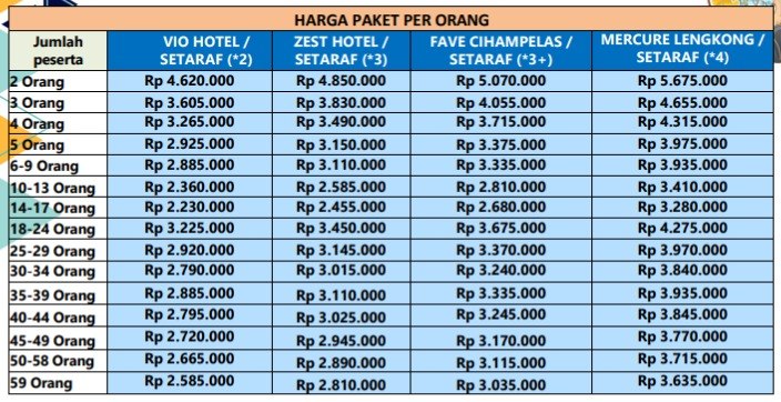 harga paket wisata bandung 4h3m