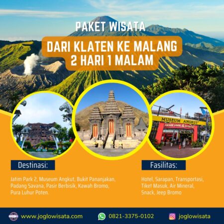Paket Wisata dari Klaten ke Malang 2 Hari 1 Malam
