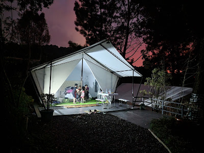 D'Paseban Glamping saat malam
