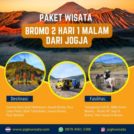 Paket Wisata Bromo 2 Hari 1 Malam dari Jogja