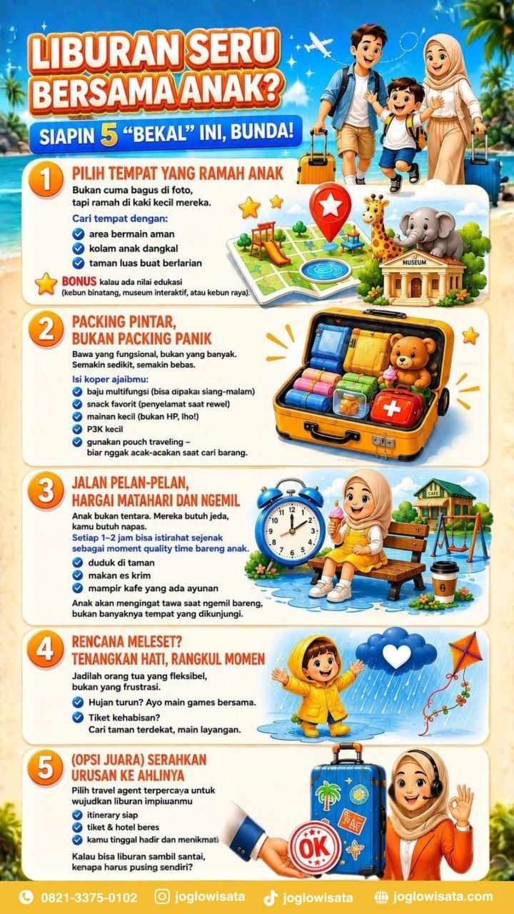 liburan sekolah bersama anak