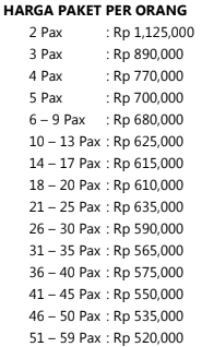 harga paket wisata bandung 1 hari A 2026