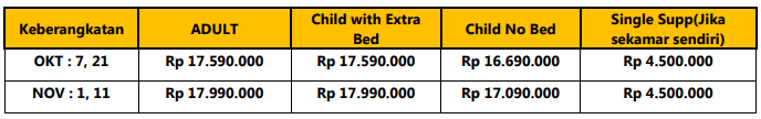 Harga Paket Wisata Jepang 5H4M