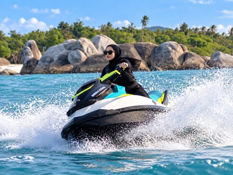 Wahana Air Jet Ski di Tanjung Kelayang